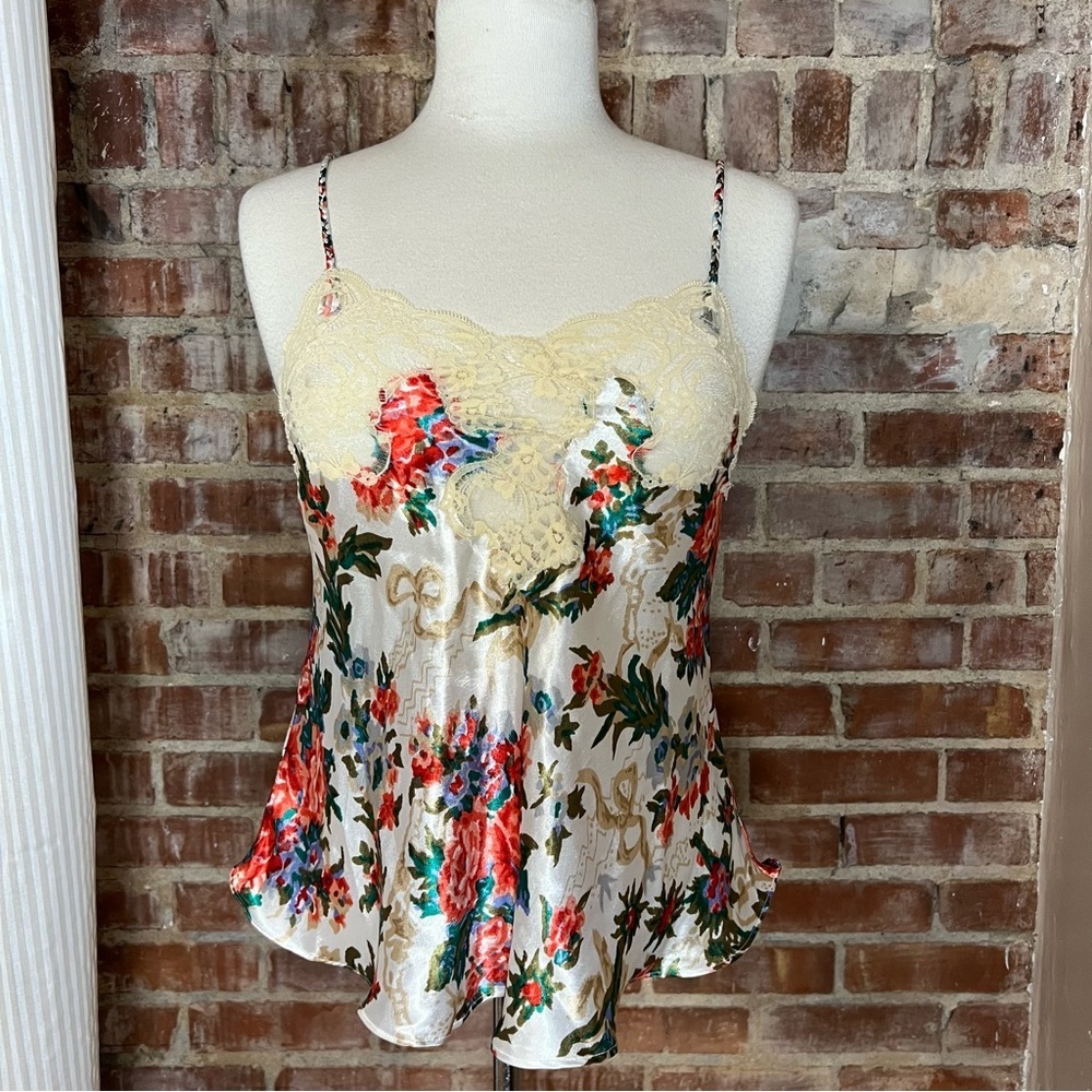 Vintage Victoria's Secret Gold Label Floral Lace Cami/Top/Lingerie -Size S -NW04